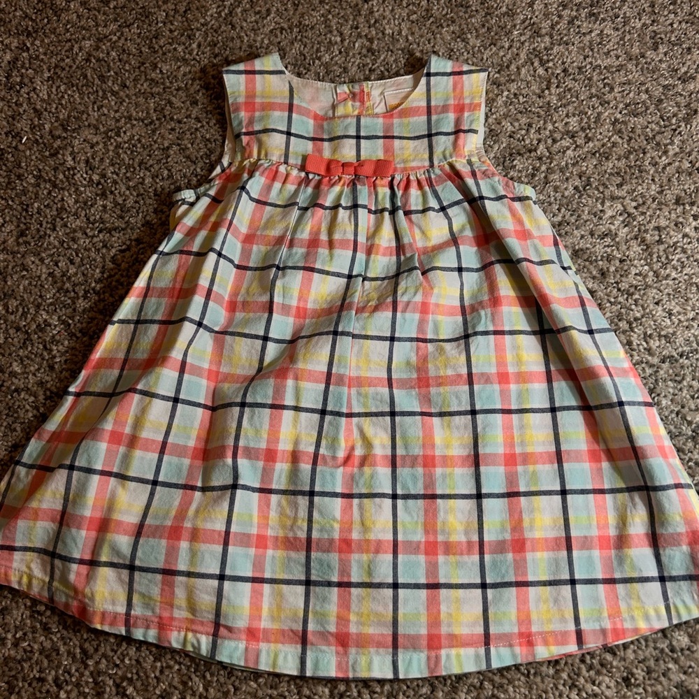Plaid Sleeveless Kids Dress